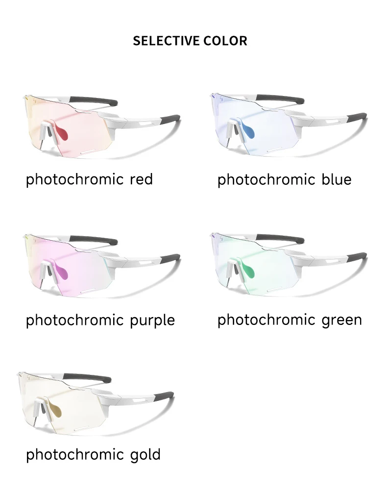 Neue Outdoor Radfahren Sonnenbrille Männer Photochrome Rennrad Brille Frauen Sport Bergsteigen Fahrrad UV400 Brille – Detail 8