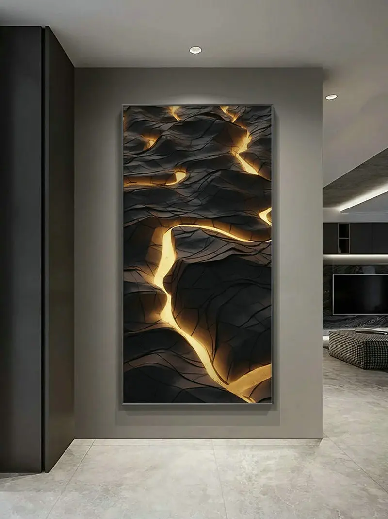 Wall decoration, abstract lava art, hanging paintings, LED wall lights, living room, dining room, lobby wall lights YX450TB