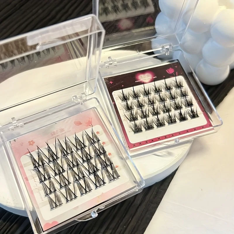 Mixiaohe 16Styles Korean Natural Cluster Lashes Mini Box Travel Pack C D Curl DIY Beginner Friendly Daily Photo Makeup view 5