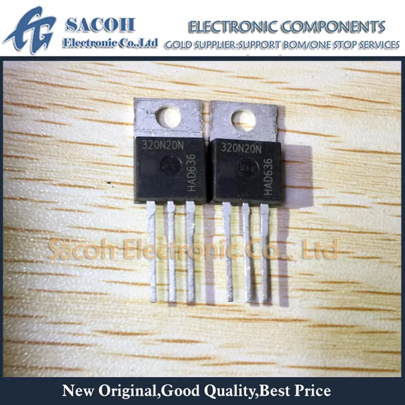 

New Original 10Pcs/Lot IPP320N20N3G 320N20N TO-220 34A 200V Power MOSFET Field Effect Transistor In Stock