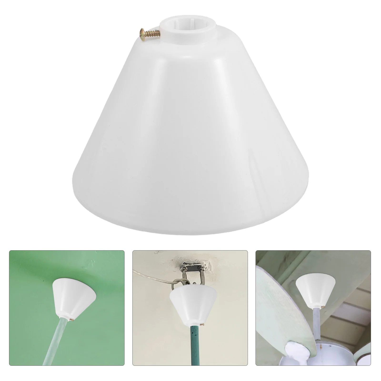

1 Set Ceiling Canopy Cover Plastic Cone Shaped Decorative Fan Mounting Kit Replacement Hardware Accessories Light Fixture Canopy