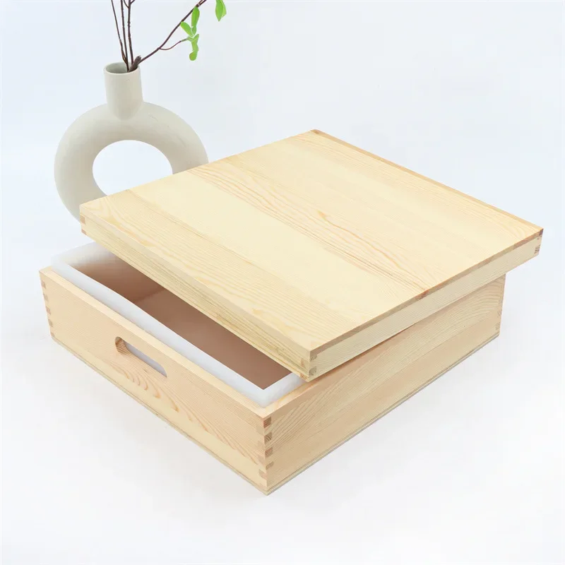 8L capacity silicone wooden box soap mold square 8kg manual refrigeration soap rendering tray with lid does not rise in stock