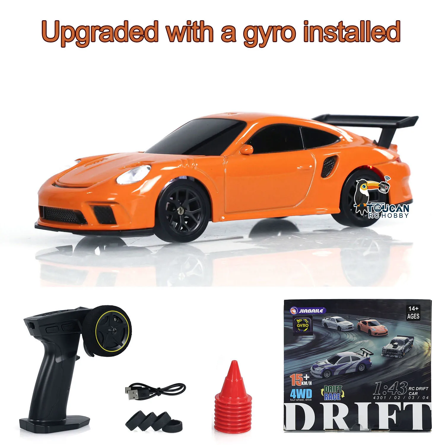 

1/43 RTR RC Drift Race Car 4WD Gyro Four-wheel Drive Radio Control High Speed Model 2.4G Racing Drifting Cars Gifts Toy Model