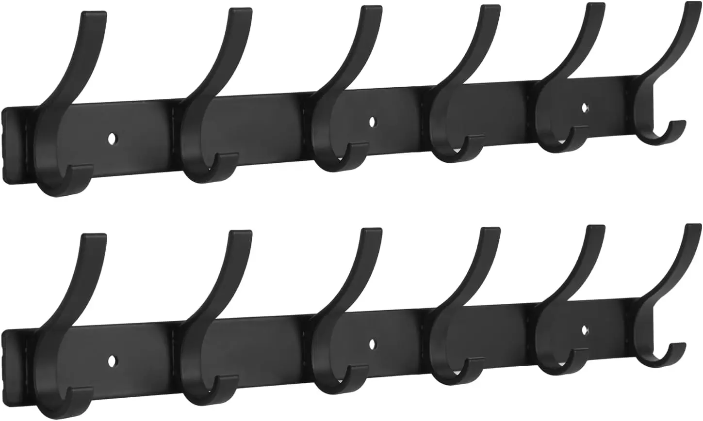 Coat Rack Wall Mount with 12 Hooks, Heavy Duty Aluminum Wall Hooks for Entryway, Hat and Towel Rack for Bathroom, Key Holder and