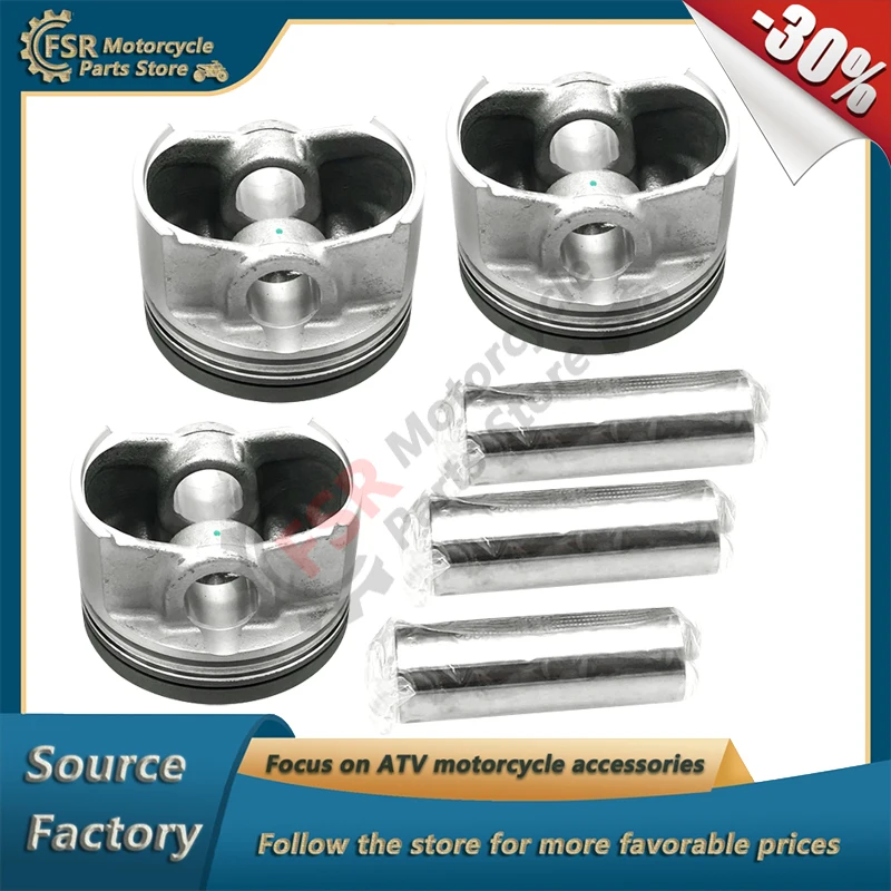 

3 комплекта поршней и пальцев в сборе, подходят для Joyner JNSZ800MV XINGYUE XYJK800 XYUTV800 2WD 4WD DISCOVERY UTV800CC BB 800 BajaRacer 4x4 багги