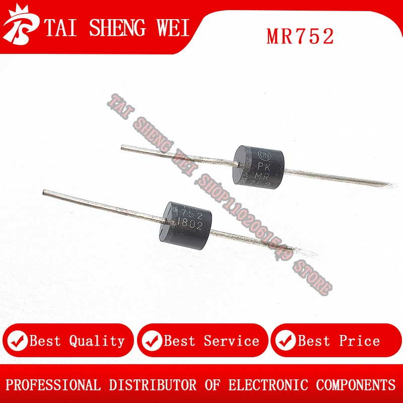 5 pcs, new ultra-fast recovery diodes MR751 MR752 MR754 MR756 MR760RLG high-speed wheel tubes New