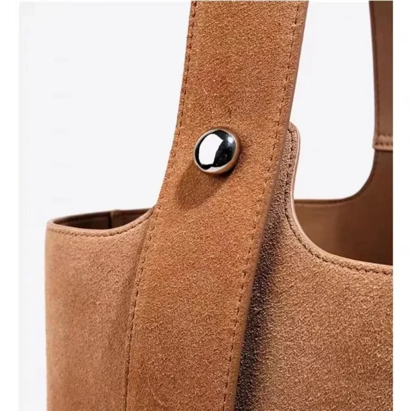 Vintage Bucket Tote Bag Large Capacity Bolsas Mujer Underarm Shoulder Bags for Women Commuter Bolsos Advanced Sense Sac Femme