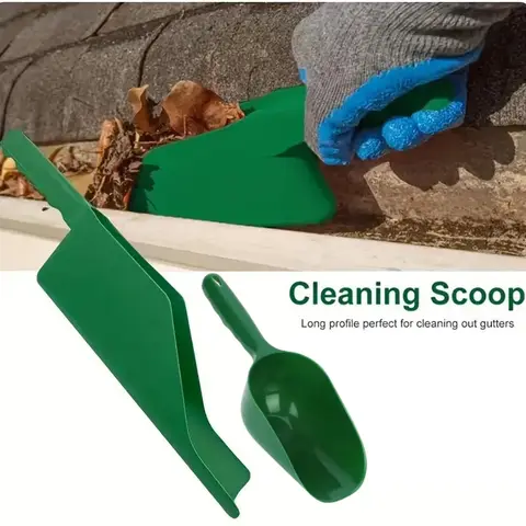 Getter Gutter Scoop Large Capacity Spade Home Garden Roof Leaf Gutter Cleaning Shovel Tool Multipurpose Dirt Debris Remove Tool