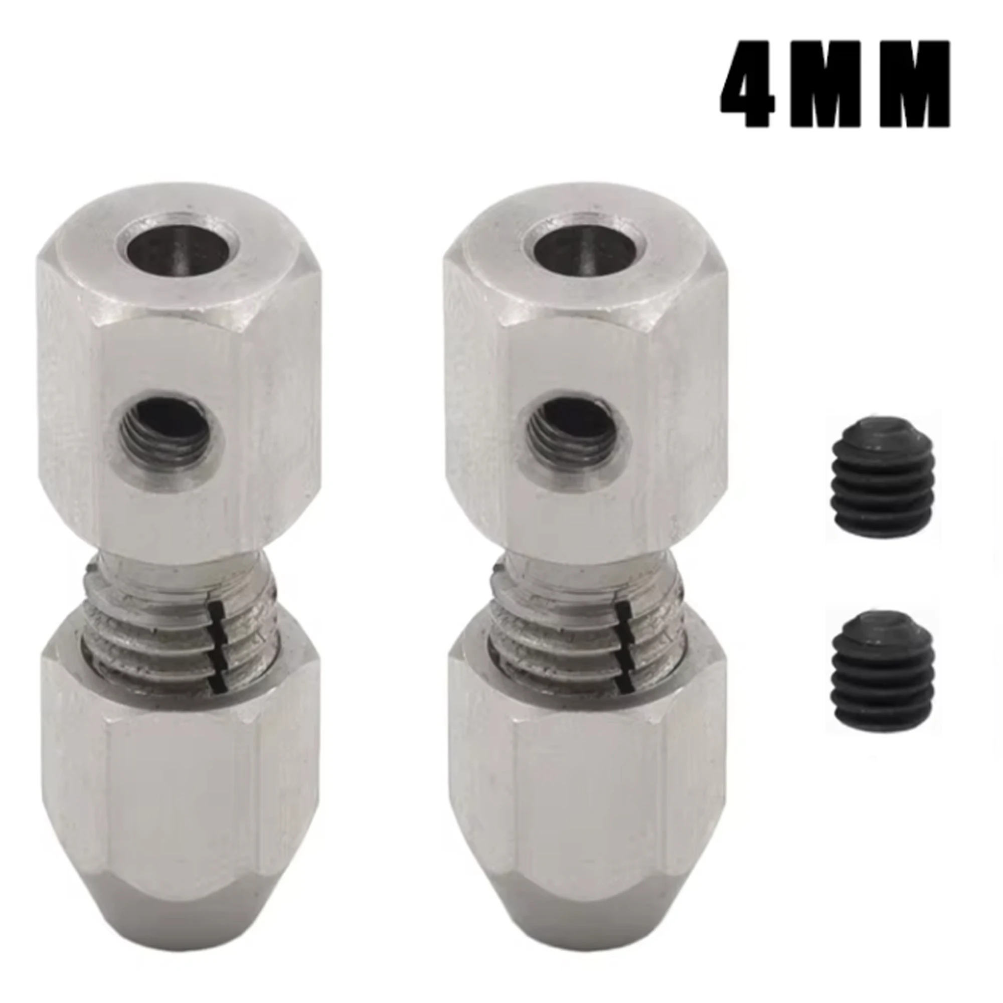 2Pack CNC RVS RC Flex Collet Koppeling Flexibele Koppeling Motoras Locker voor DIY RC Boot Onderzeeër