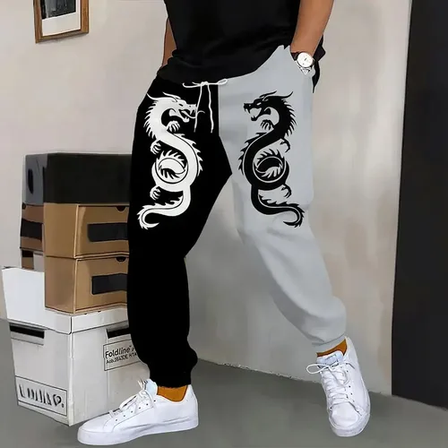 Pantalones deportivos al aire libre para hombre, pantalones de chándal con estampado de mariposa a la moda, pantalones de chándal holgados con cordón y bolsillo, pantalones de chándal gruesos y cálidos para invierno