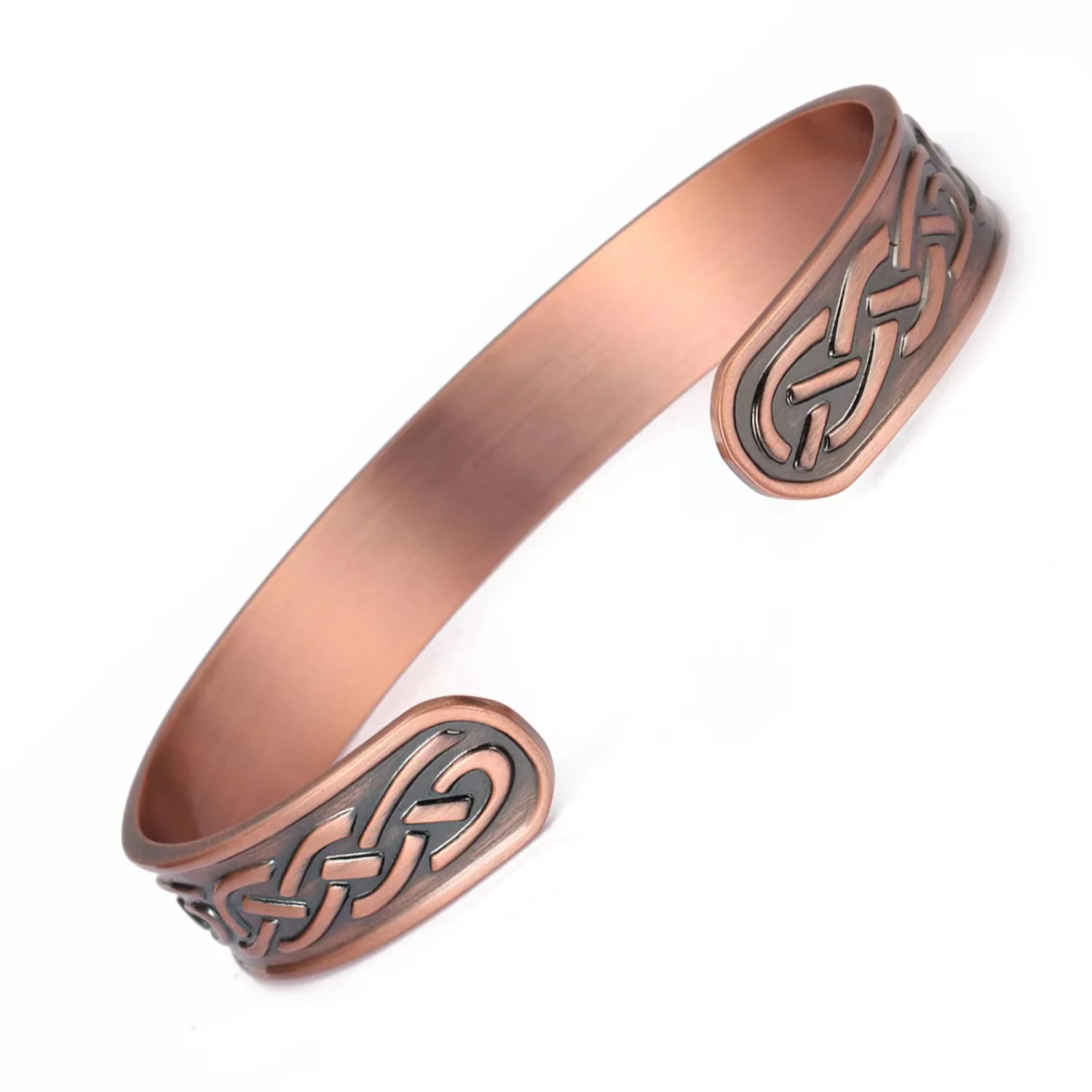 European and American Retro Water Ripple Magnetic Antique Red Copper Popular Opening Adjustable Magnet Energy Bracelet image 3