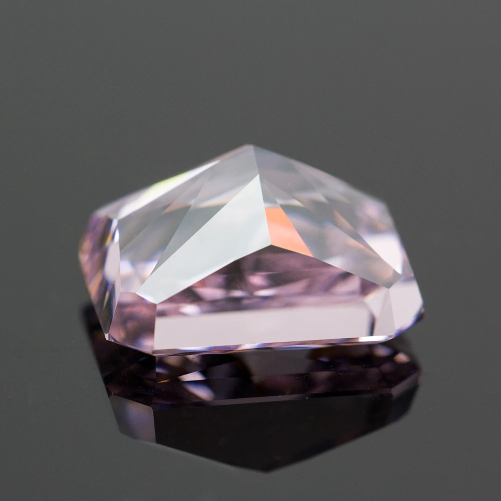 Cubic Zirconia Crushed Ice Cut Rectangle Shape Light Pink Color Charms Loose Stones Used for Jewelry Making Inlay Main Materials 5