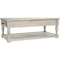 Shawnalore Rectangular Rustic Cocktail Table, Whitewash