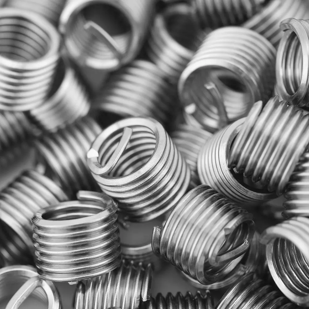 Sortimentssatz für spiralförmige Gewindeeinsätze, Schraubenzahnhülse aus Edelstahl 304, Drahtgewinde-Reparatur, schützende Spiralmanschette M2-M24 – Detail 4