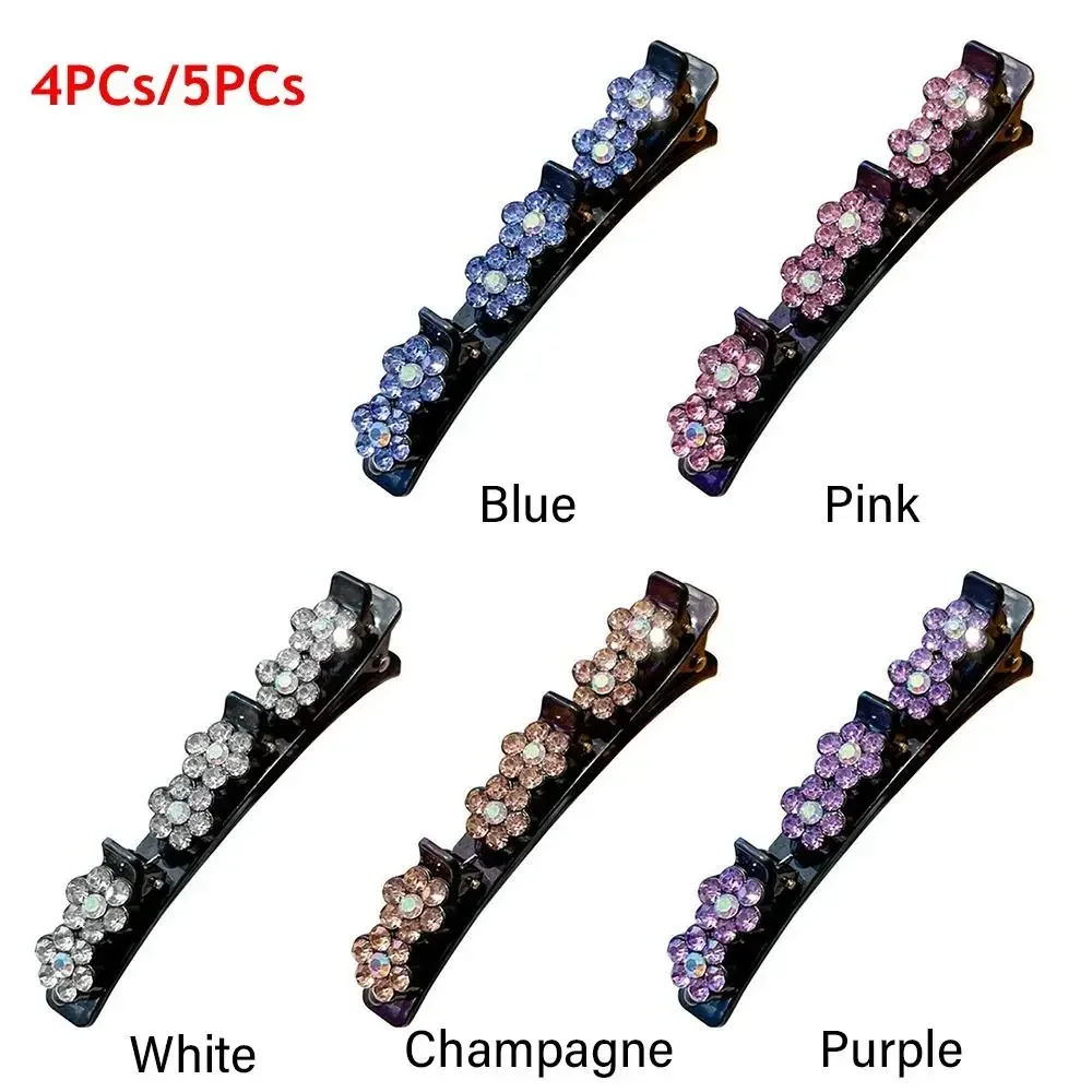 مقاطع الانفجارات المشابك الجانبية زهرة مشبك شعر مقاطع الشعر المضفر دبوس الشعر منقار البط كليب حجر الراين مقاطع الشعر زهرة مشبك شعر #6