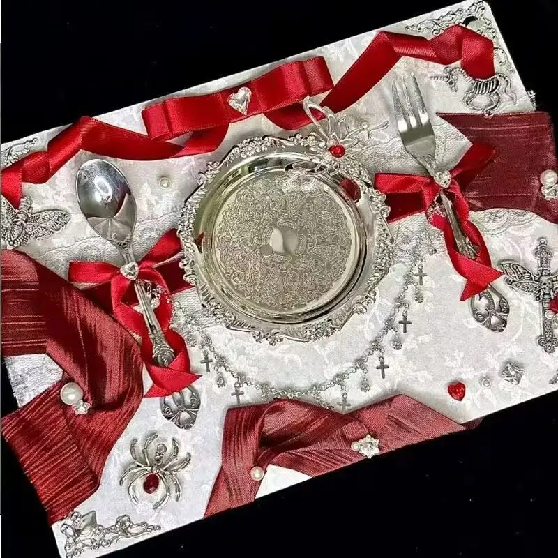 Cosplay Ita Bag Decoration Goods Display Dinner Plate Red Ribbon Bow Insert Board Luxury Anime Ita Bag Board Badge Display Board