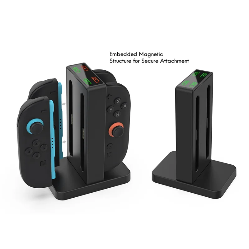 

4In1 Charging Dock For Switch 2 Controller Charging Station Base With Indicators For NS Switch 2 Joy-Con Chargerabgi