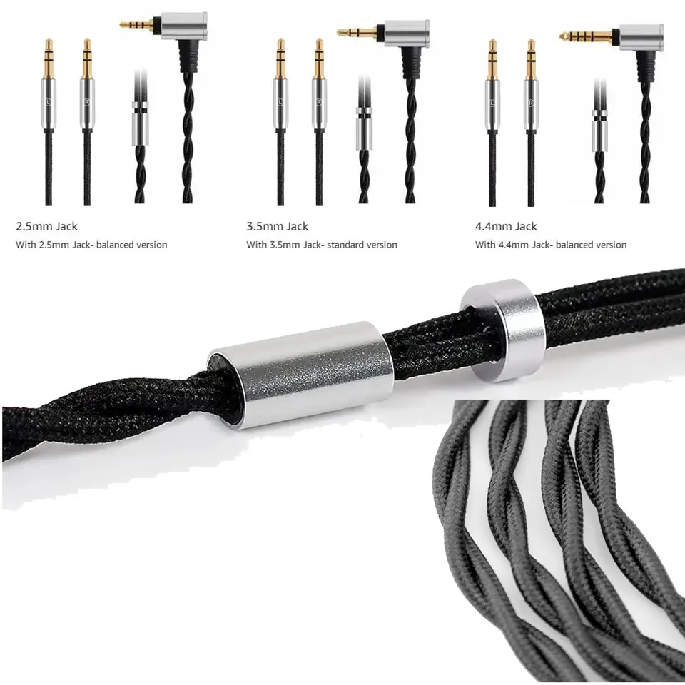 4.4mm 2.5mm バランスヘッドフォンケーブル Hifiman HE400SE HE-350