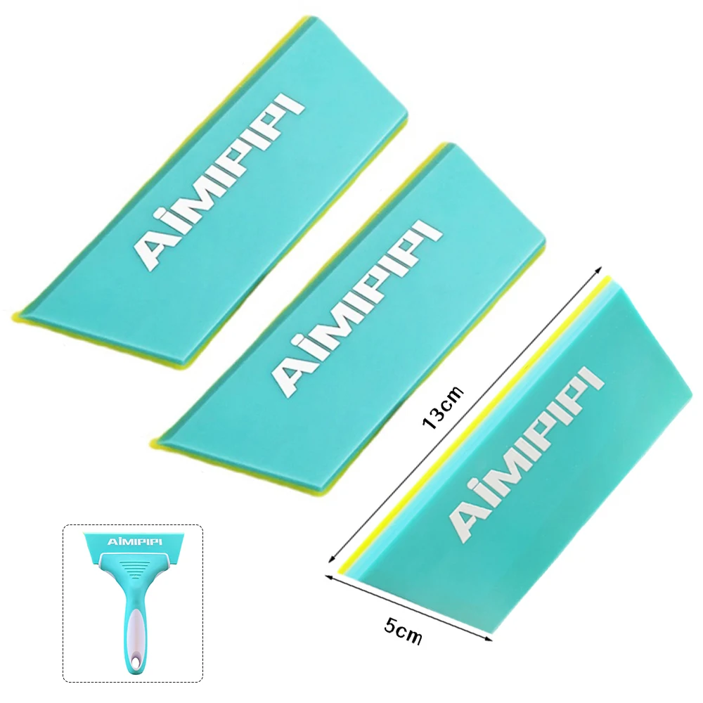 TOFAR 3pcs Double Layers Rubber Blade for Handy PPF Squeegee Scraper Window Tint Windshield Water Wiper Shovel Car Cleaning Tool