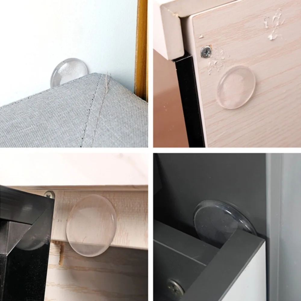 Silicone Door Stopper Wall Protectors Guards Self Adhesive Door Handle Cribs Bumper Stoppers Mute Stickers Furniture Pads image 2
