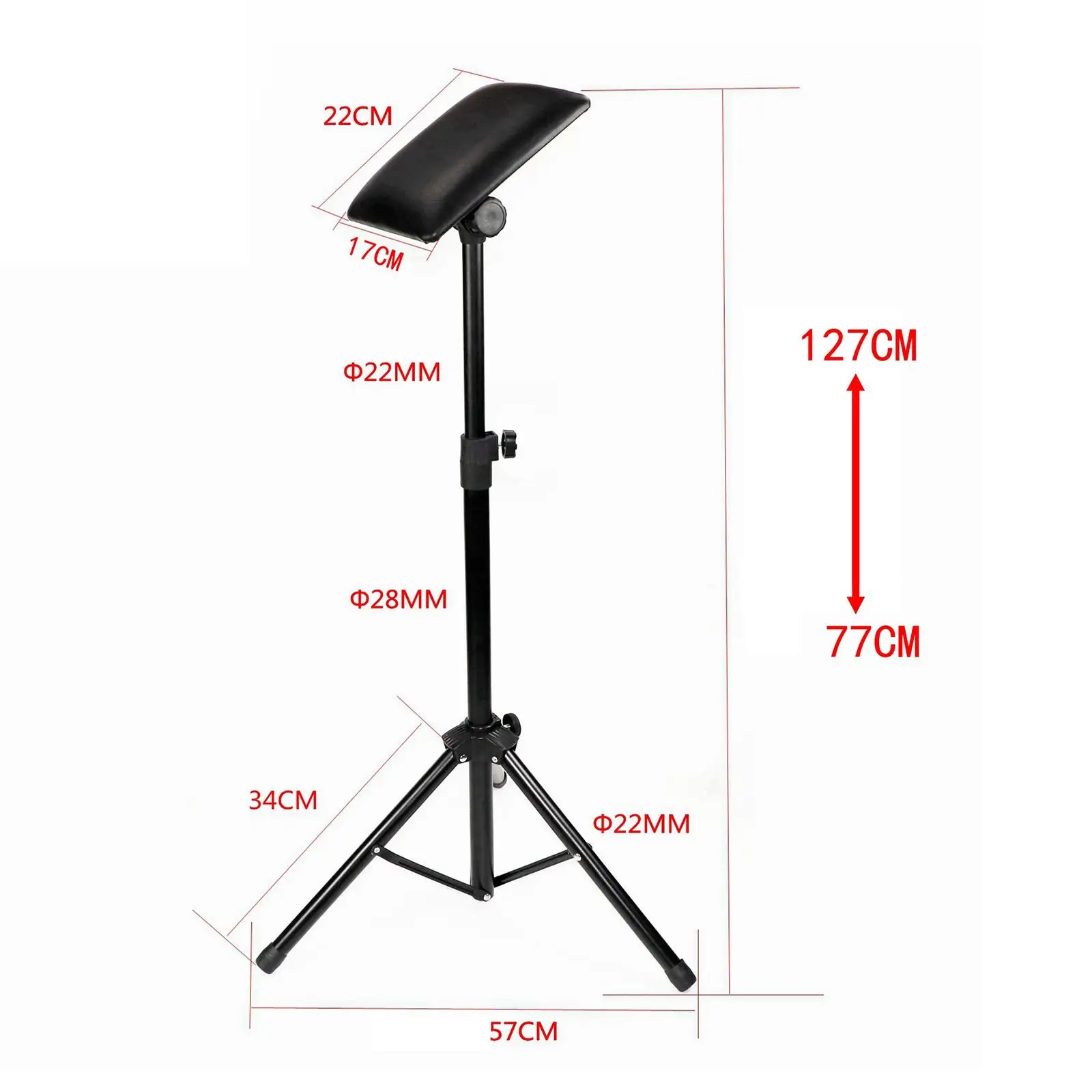 Armsteun Tripod Basis Lederen Pad Voor Schoonheidssalon Studio 'S