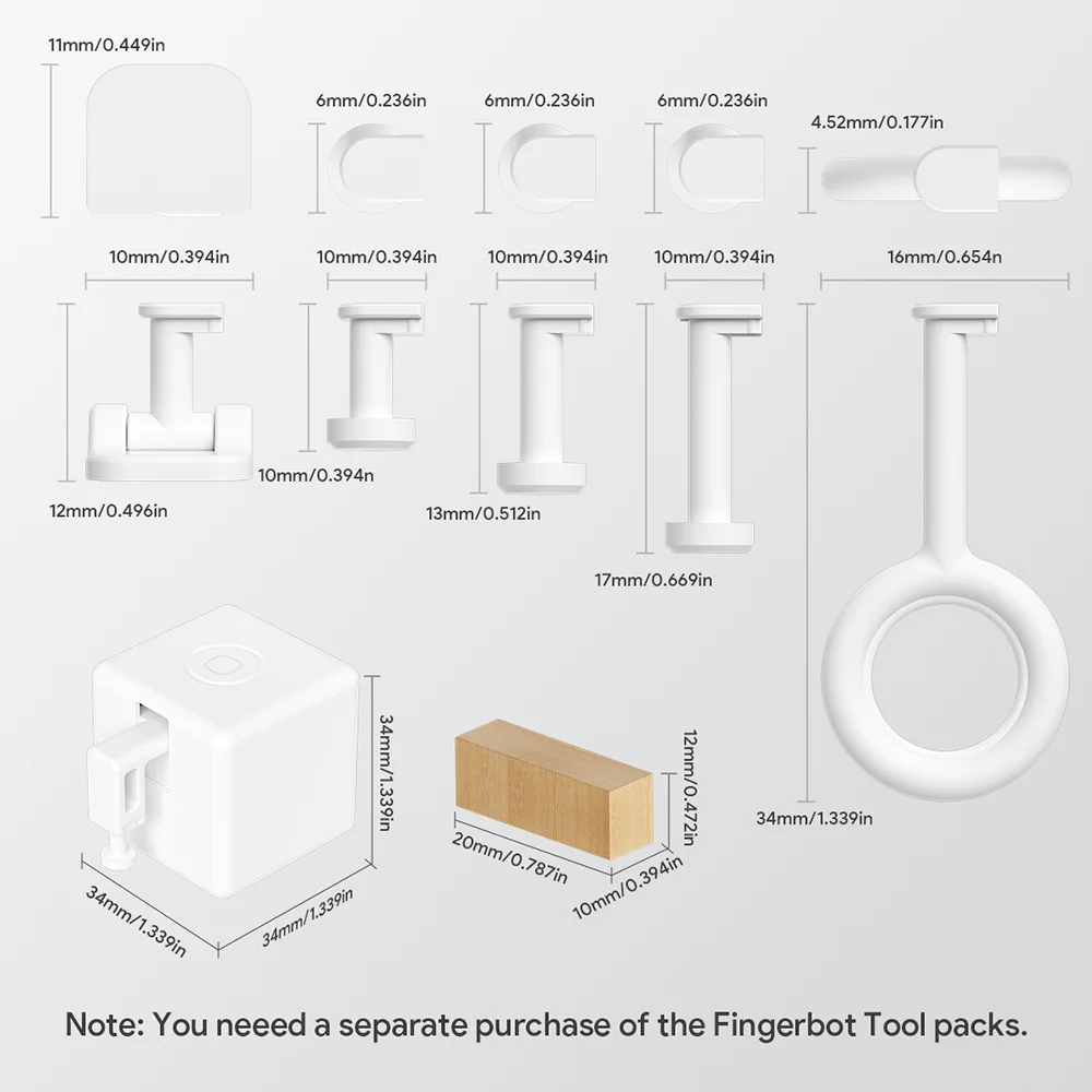 Convenient Installation 38g Intelligent Switch Voice Control Dimensions 34.5 34.5 34.5mm Intelligent Finger Robot Timed Start
