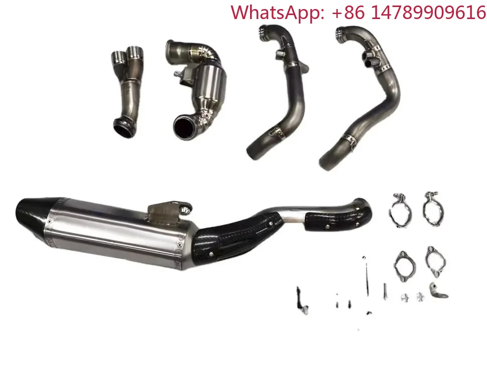 Motorcycle Performance High Quality Exhaust Muffler Silver Chrome Stainless Steel Pipe for  Bike, Aftermarket Escape