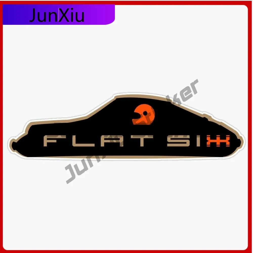 

Flat Six Vinyl Sticker Occlusion Scratch Decal Bumper Car Bicycle Skateboard Suitcase Waterproof Stickers Rv Decal Stickers Camp