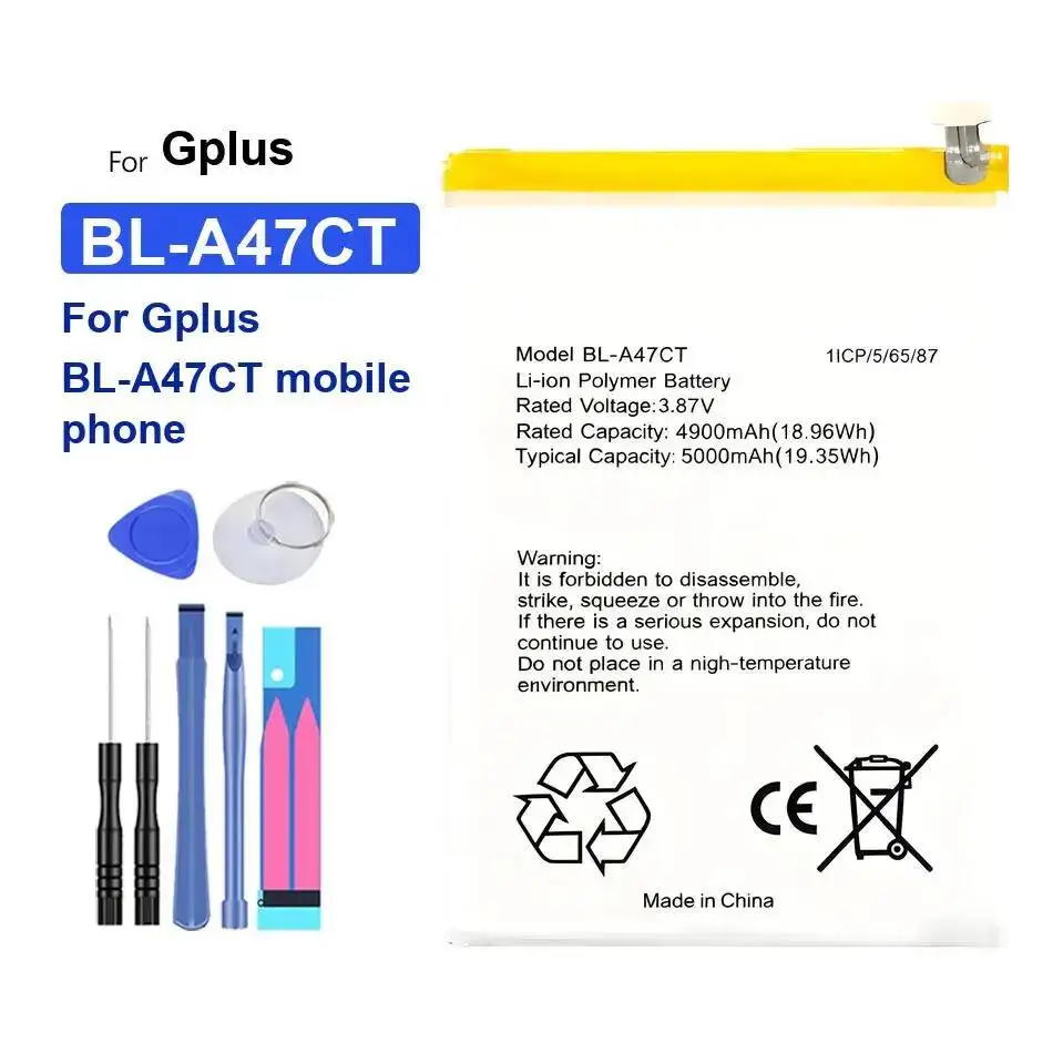 

5000Mah Long Lasting For Gplus BL-A47CT Mobile Phone Battery