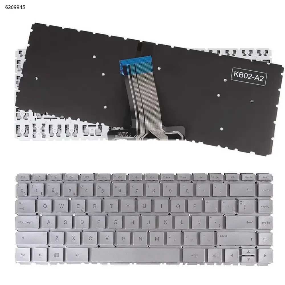 SP Laptop Keyboard for HP Pavilion 14-BS 14-BS000 14-BS100 14-BS500 14t-bs000 14g-bx000 SILVER Backlit Without FRAME Small Enter