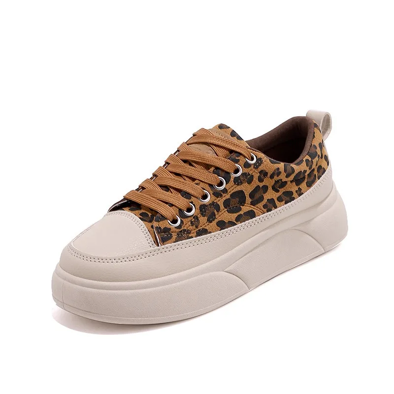 Women Platform Leopard Sport Casual Shoes New Sneakers Autumn Winter Designer Trend Running Shoes Walking Travel
