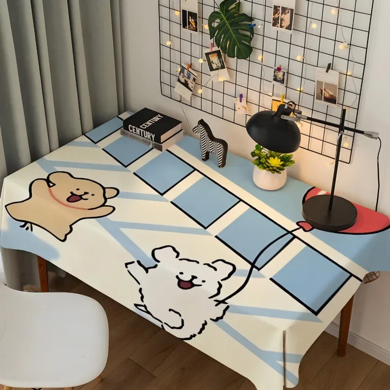 

115kz Cartoon cute puppy student dormitory decoration dining table tablecloth