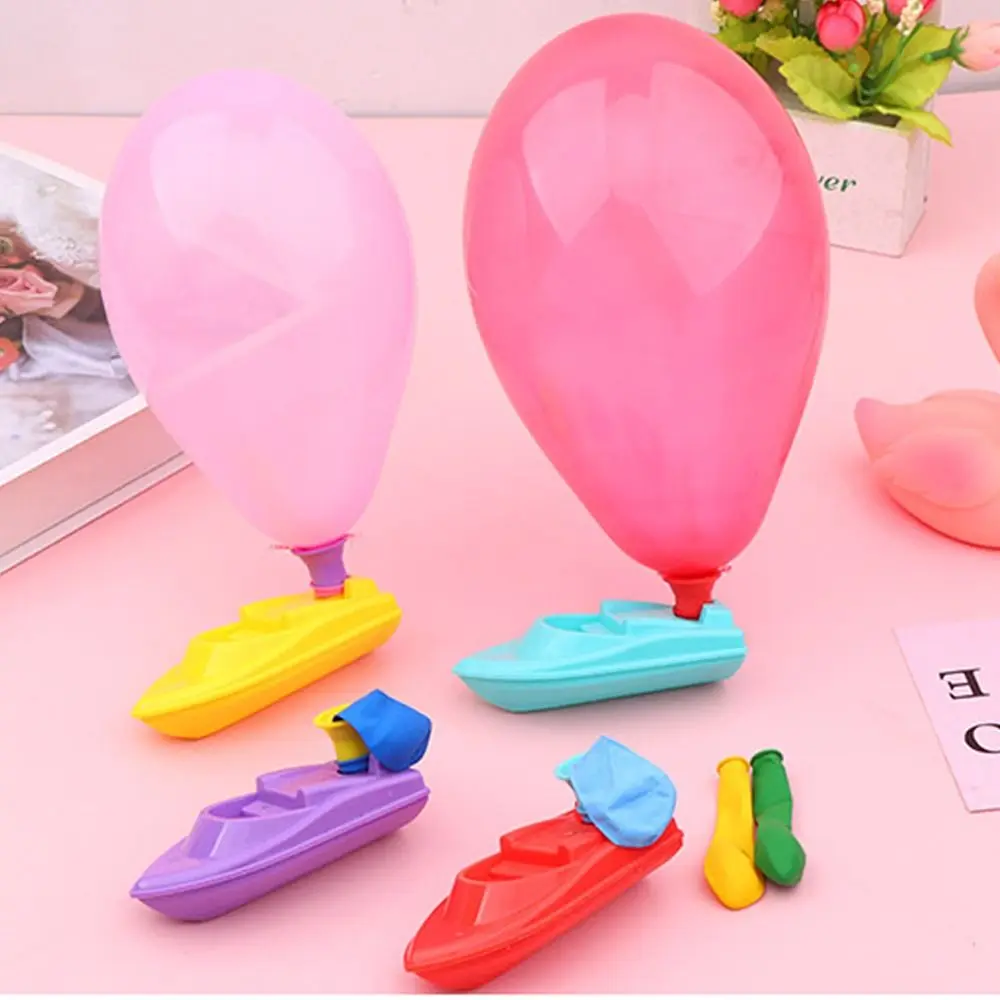 Funny With 3 Balloons Balloon Power Boat DIY Educational Equipment Bathing Toy Science Experiment Balloon Car Student