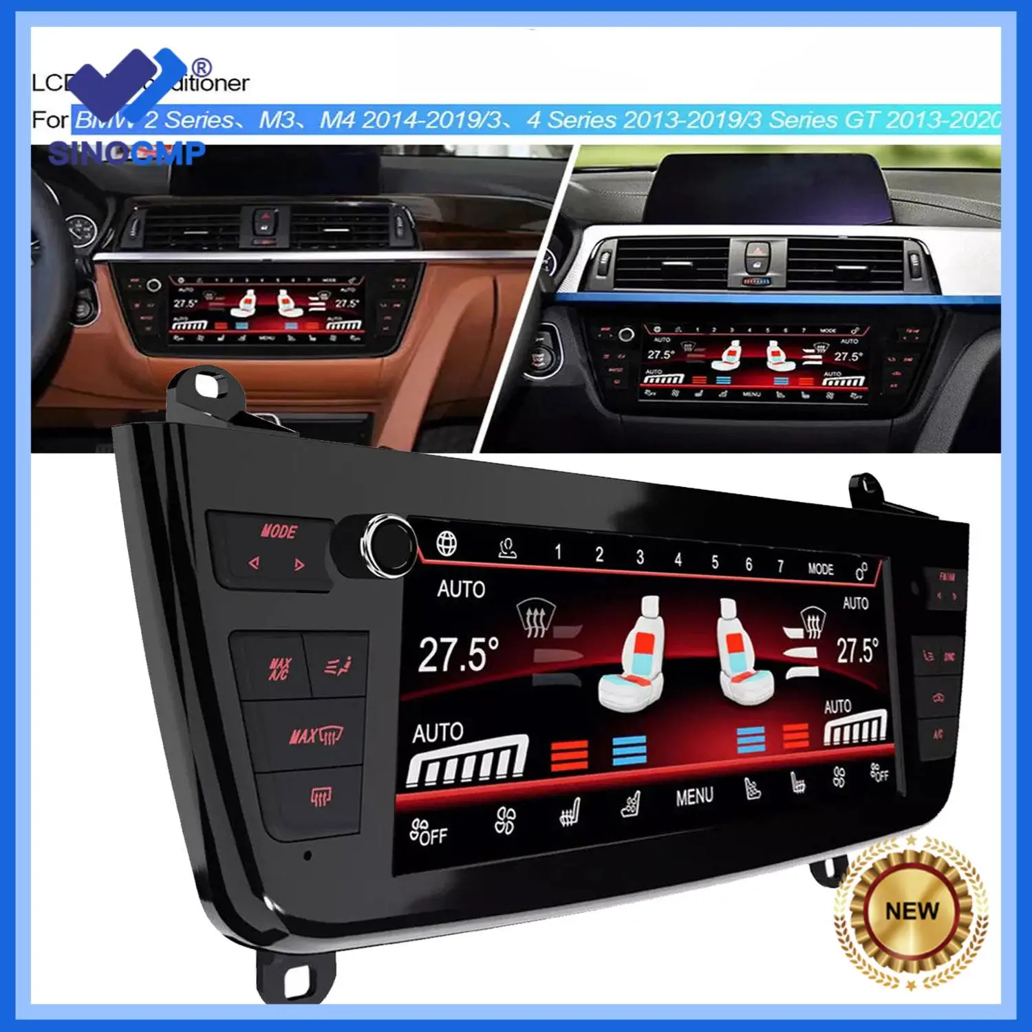 

1 шт., 12 В, 8,8 дюйма, сенсорный экран, автомобильный обогреватель кондиционера, панель климат-контроля для BMW 3 4 серии M3 M4 2013-2020, 1080p, автозапчасти