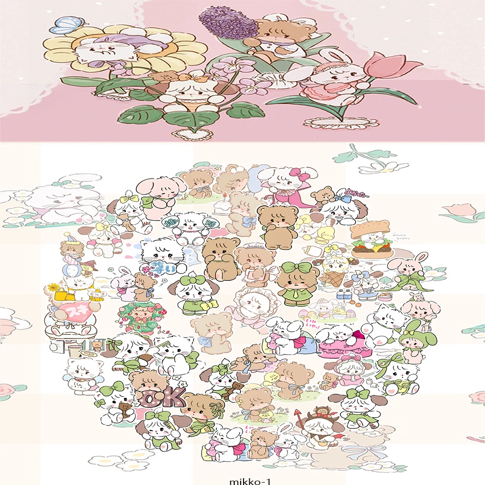 

50 шт., милый и нежный мультяшный котенок, блокнот, холодильник, ноутбук, наклейка на мобильный телефон