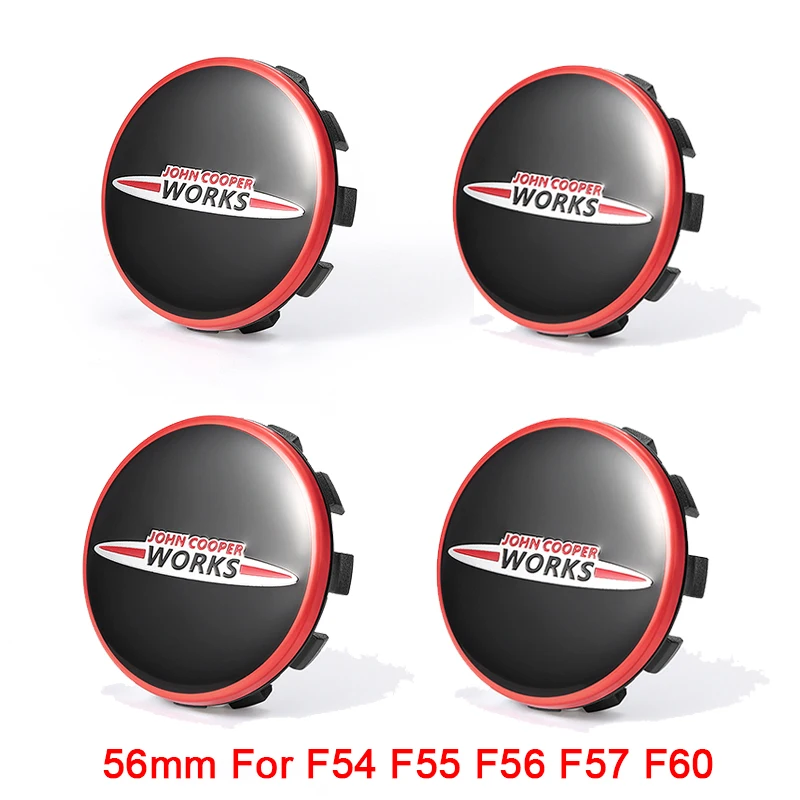 4pcs 54mm 56mm Car Wheel Hub Center Cap For MINI JOHN Cooper S Works JCW One+ R56 R55 R57 R58 R59 R60 R61 F54 F55 F56 F57 F60