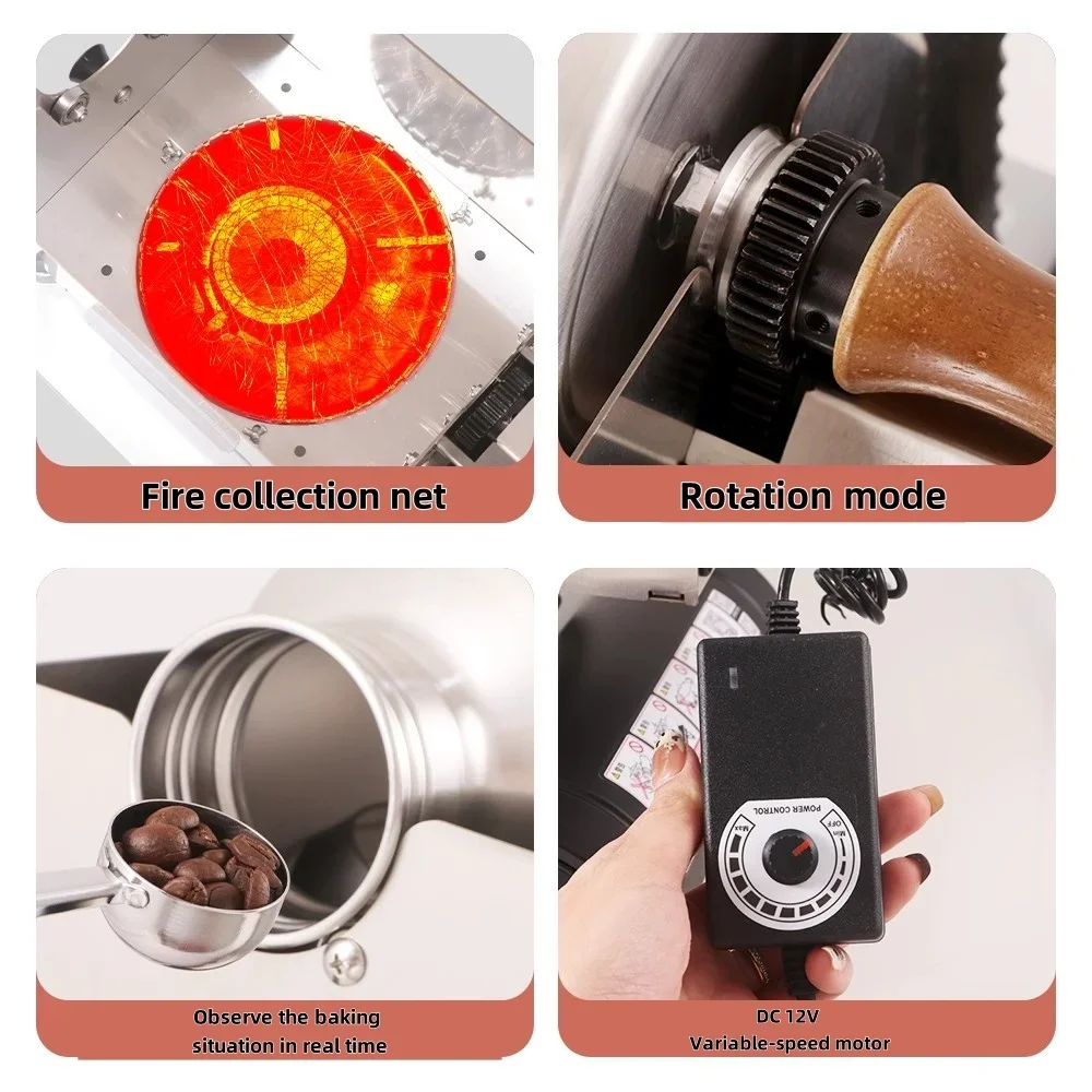 Pequena gás americano café italiano máquina de torrefação de grãos de café durável torrador de grãos de café para uso doméstico