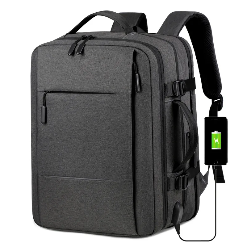 Sac à dos de voyage pour homme, sac à dos d'affaires, sac USB extensible, grande capacité, ordinateur portable 2024, étanche, mode scolaire, 15.6