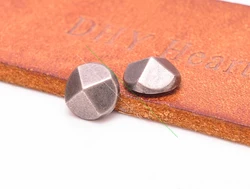 50pcs Retro Silver Leather Craft Punk Rivet Stud Punk RivetBack Wallet bag Conchos Decor leather work Accessory Supply