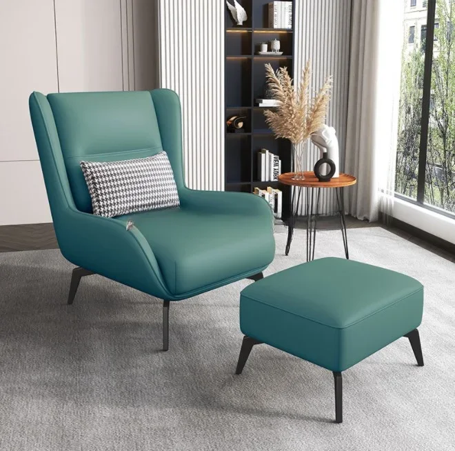 

Обучение середины века, деревянная основа, современный кожаный шезлонг, стулья для гостиной, акцентное кресло в скандинавском стиле