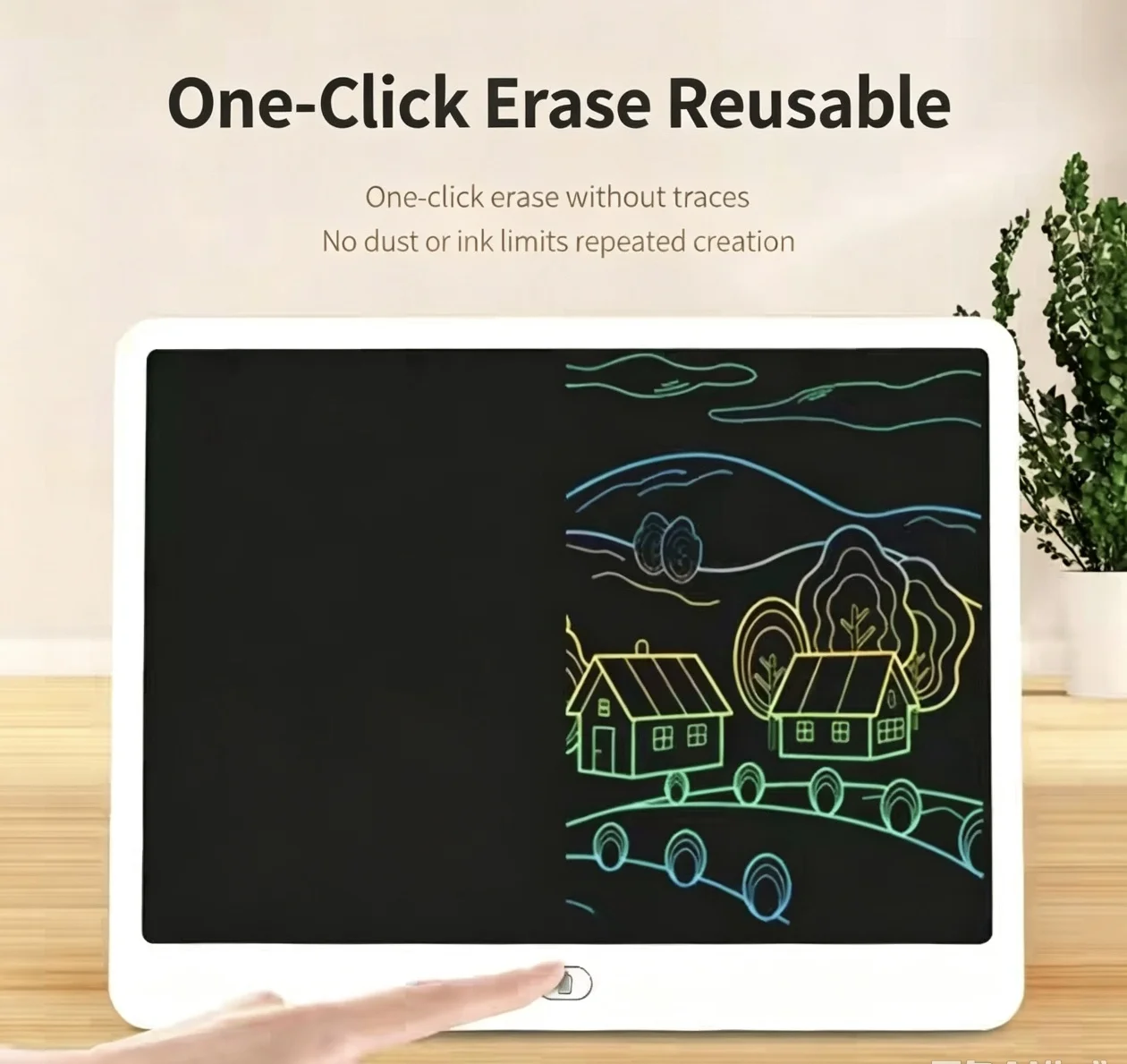 16 Inch Color LCD Writing Tablet Kids Drawing Board Flexible Eye‑Protection Screen One‑Click Erase Doodle Pad Educational Children Drawing Toy