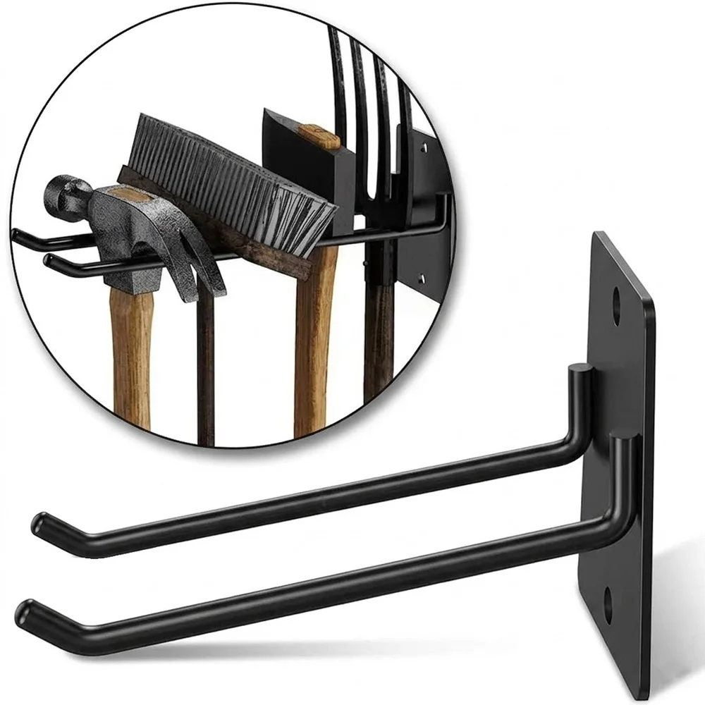 Heavy Duty Garden Tool Organizer Wall Mount Storage System With Hooks For Garage Warehouse Multi Purpose Tool Holder Rack