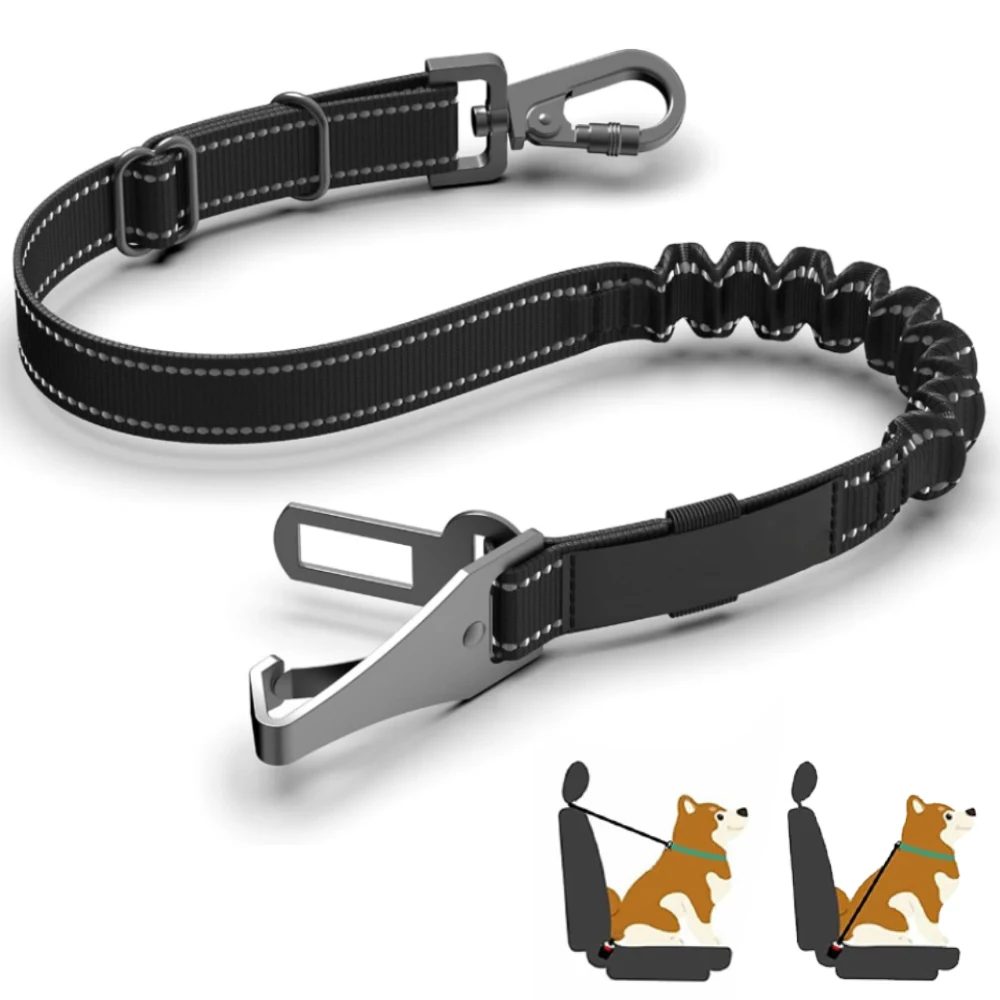 Dog Seat Belt for Car, Dog Car Harnesses Suitable for Safety Belt Buckle