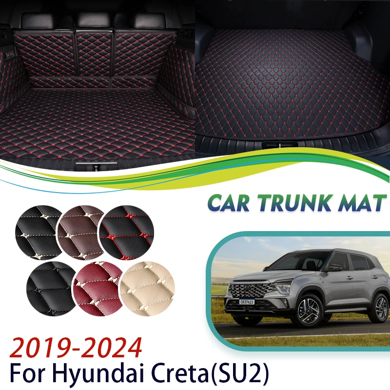 

Car Mats For Hyundai Creta ix25 Cantus SU2 MK3 2020~2024 5seat Decoration Pad Car Rear Trunk Mat Carpet Car Accessories Interior