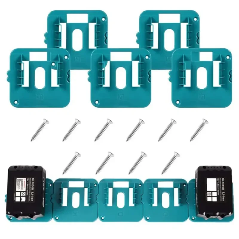 Machine Holder Battery Storage Rack for Dewalt/Makita/Milwaukee 18V Li-ion Battery Wall Mount Tool Bracket Fixing