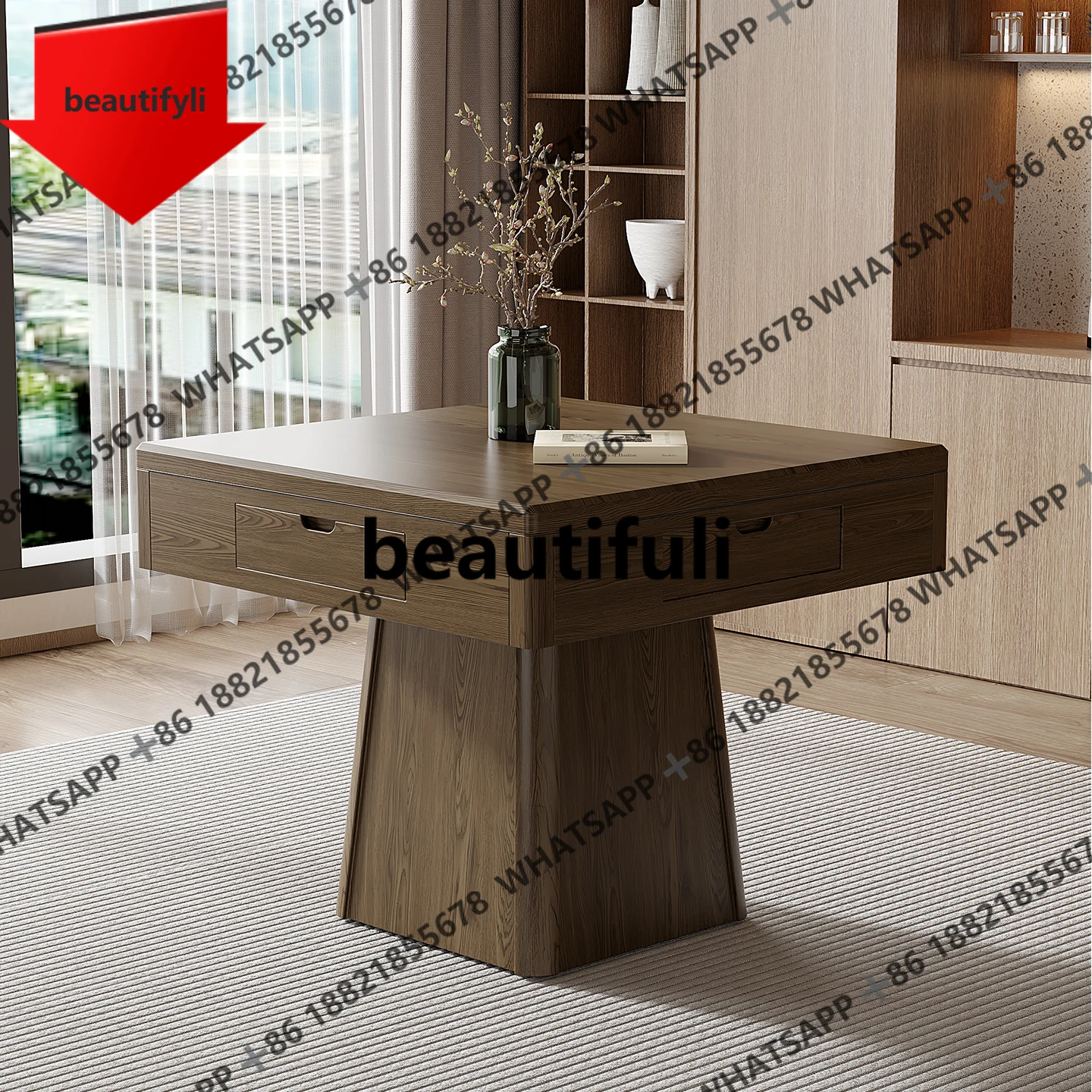 

a44 машина для маджонга Полностью автоматическая бытовая универсальная машина Новый китайский стол для маджонга Многофункциональный стол двойного назначения из цельного дерева