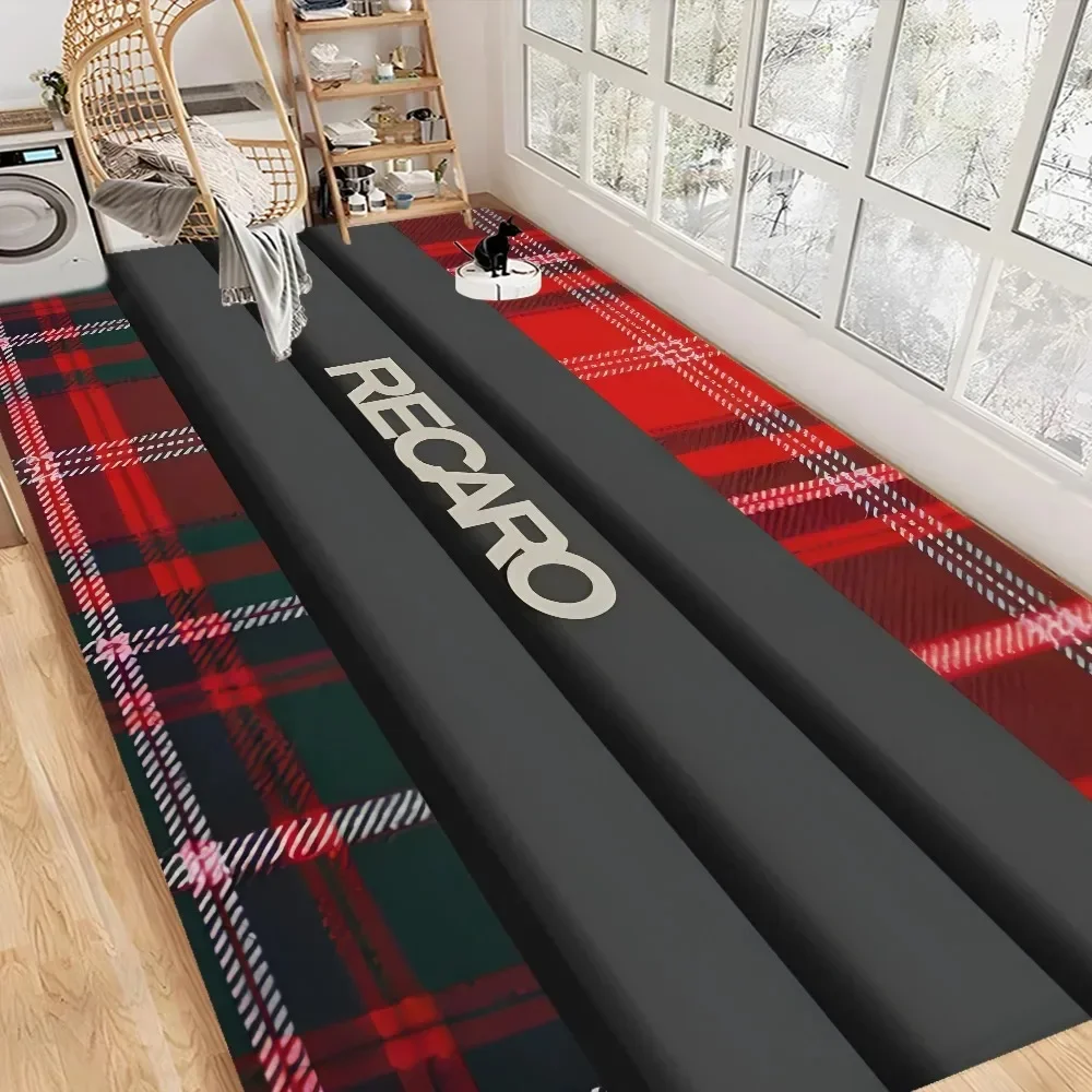 Tapete de Carpete RECARO com Padrão Geométrico e Listras Coloridas para Decoração de Casa, Sala de Estar, Lavanderia e Quarto