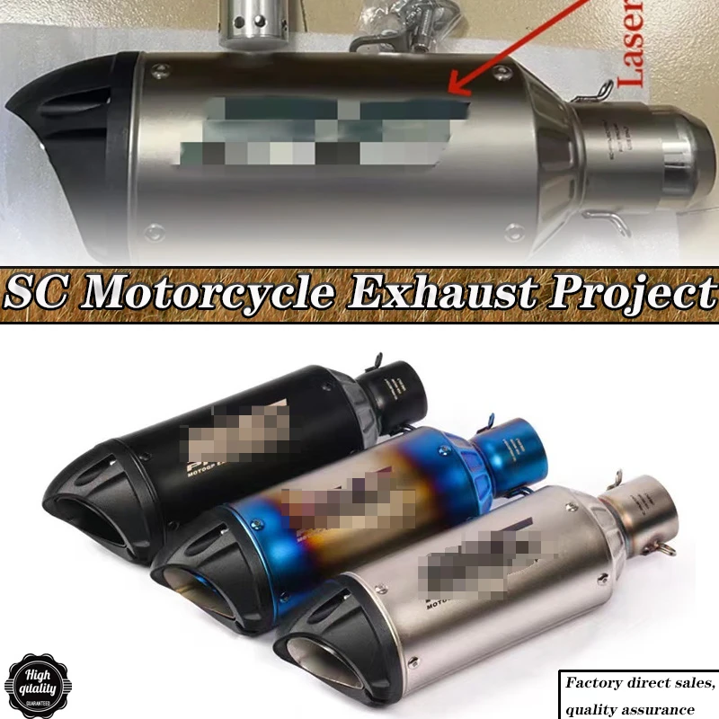 51 мм Универсальный мотоцикл SC выхлопная труба модифицированный глушитель GP-Project для Z900 CB650 YZF R1 R6 MT07 MT009 CBR1000