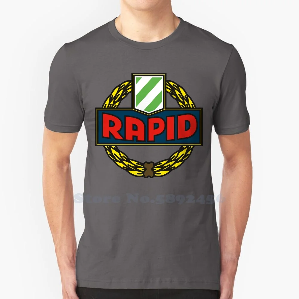 FC Rapid Vienna Brand Logo Streetwear T Shirt Top Quality Graphic Tees