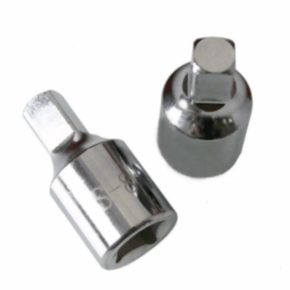 Square Oil Sump Drain Plug Key Tool Remover For  Screw Socket 3/8 8mm Hand Tool Silver Screw Disassembly Wrench Socket